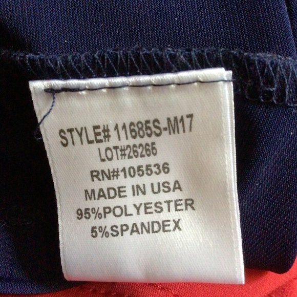 Navy, flare sleeve Slinky Brand top, size medium - Picture 5 of 5